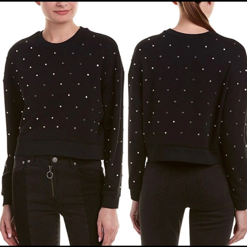 ROMEO & JULIET COUTURE RIBBED STUDDED SWEATSHIRT- NWOT